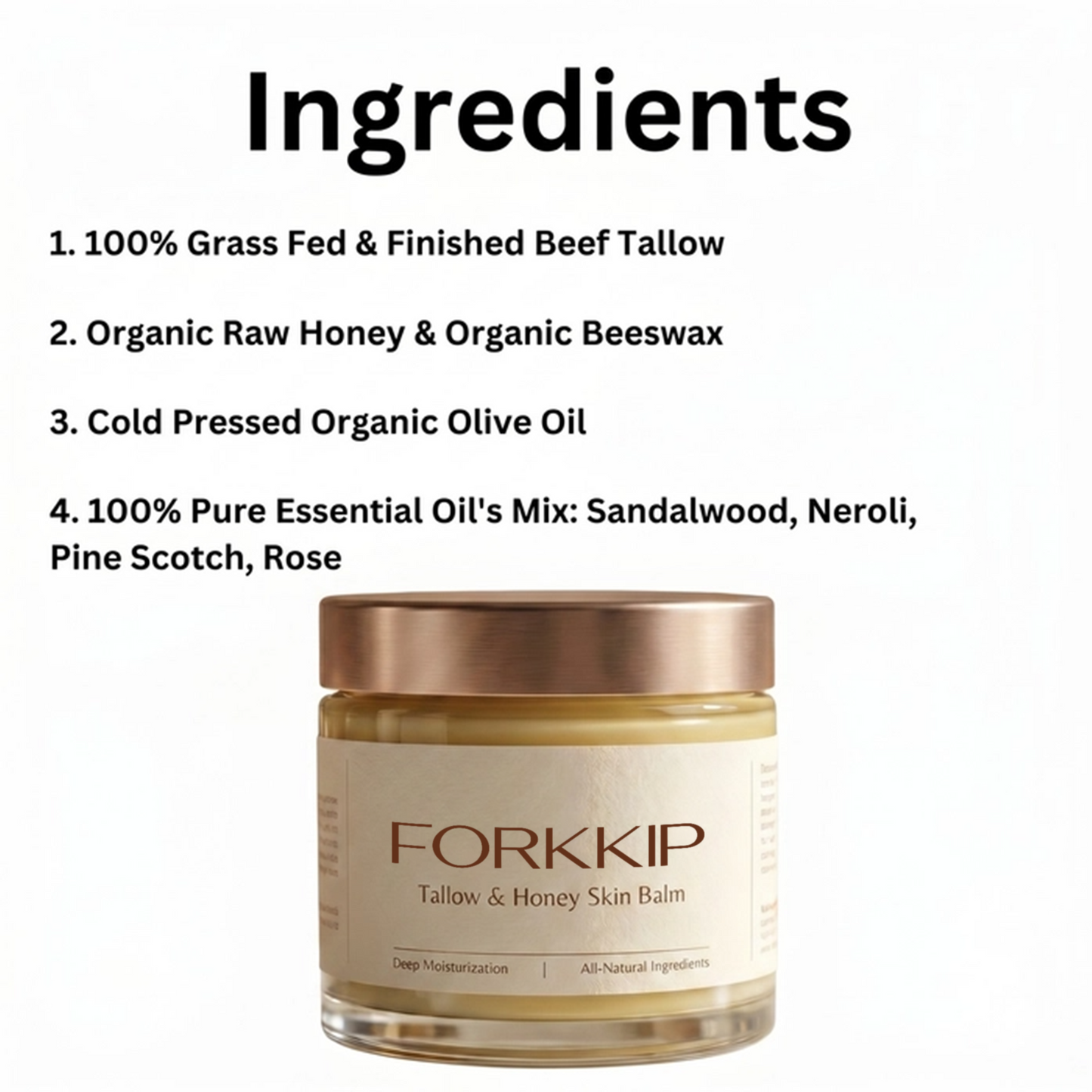 Forkkip™ Tallow & Honey Skin Balm