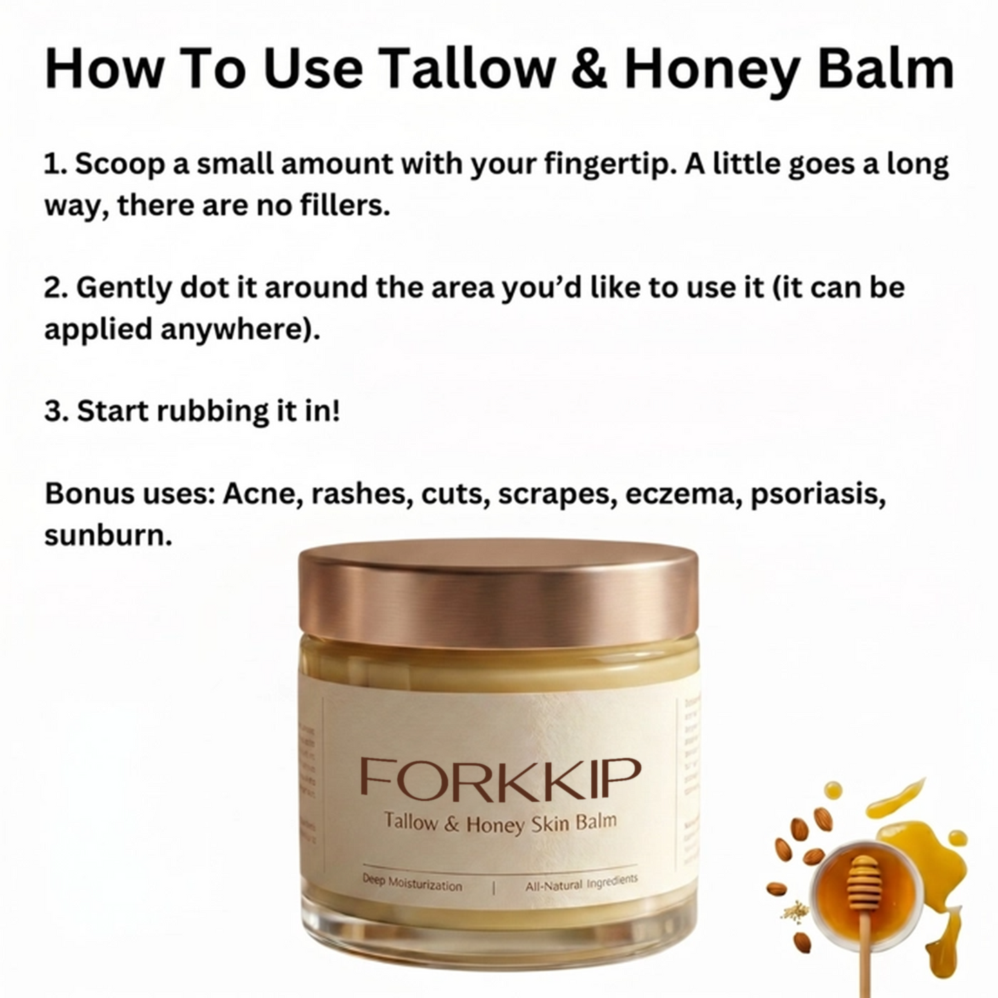 Forkkip™ Tallow & Honey Skin Balm